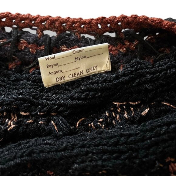 Amy Penzell Vintage 80s Patchwork Sweater Cardigan - Size Medium - Picture 10 of 11